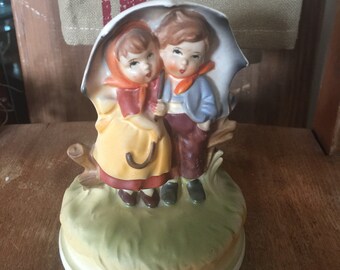Vintage Musical Children Figurine