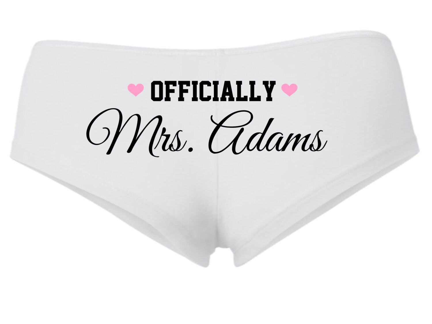 Personalized Officially Mrs Underwear Shortie Bride 7810