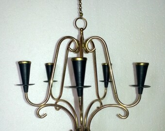 Scandinavian hanging Candelabra / Candle holders design Gunnar Ander Ystad metall Sweden 1960s.