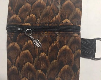 Cotton coin/keychain purse.