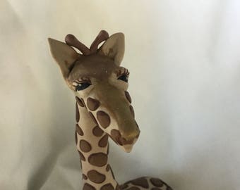 Giraffe OOAK hand sculpted from Polymer Clay