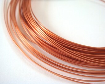 21 ft Copper Wire 1/2 Round 18 Gauge Soft Tempered Non Tarnish Shiny - 21 ft - STR9064WR-HRC21
