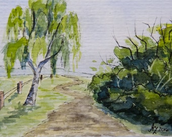 Original ACEO 2.5"x3.5" Watercolor