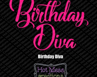 Download 10 Diva Birthday Invitations with Envelopes. Free Return