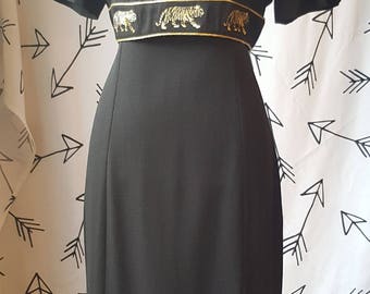 Miss Scarlett Int'l Gold Tiger 1990s Dress