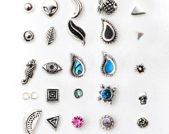 Tragus Labret Medusa Piercing Tragus Piercing Cartilage piercing Conch piercing Push fit bioflex Labret piercing 16g Tragus piercing