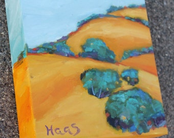 Original Oil Painting California Artist Golden Hills Artwork Gifts for Men Gifts for Women Fine Art Birthday Gifts Honeystreasures USA
