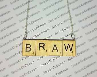 Statement Scrabble Letter Necklace - Braw