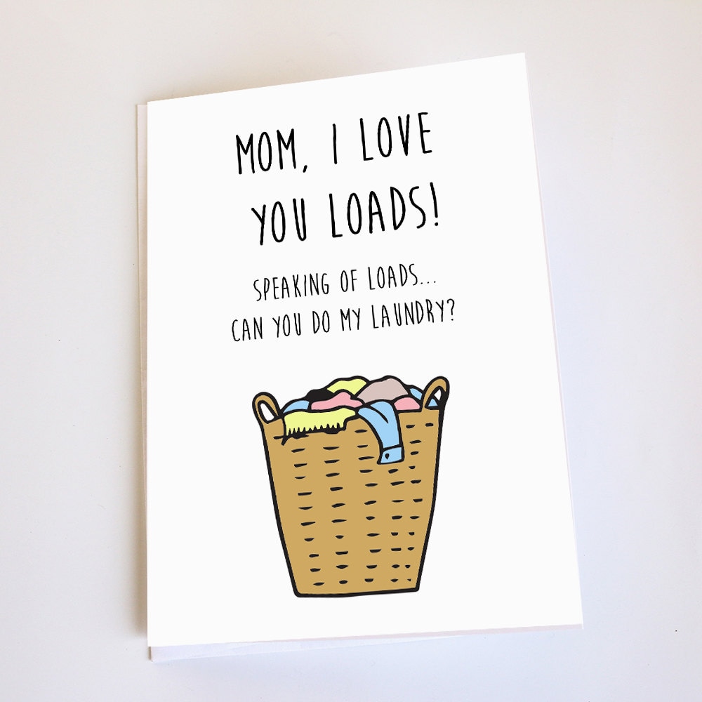 Funny Card For Mom Happy Birthday Happy Mothers Day Or 