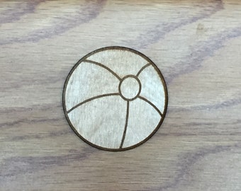 Beach Ball Cut Out, Blank, Unfinished Wood Cut Out, Craft Supplies, Ready to Paint, Laser Cuts, Wood Blanks, Custom Engraving, Wood Shapes