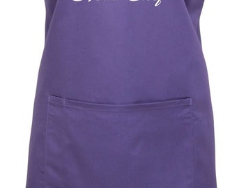 Personalised Head Chef Name Apron With Pocket Gift Present Cooking Baking Christmas