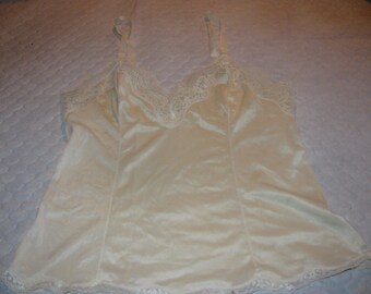 Vintage French Maid Cream Camisole; made in Canada