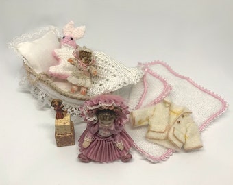 Dollhouse Miniature Nursery Set Nr 4 in 1:12 scale