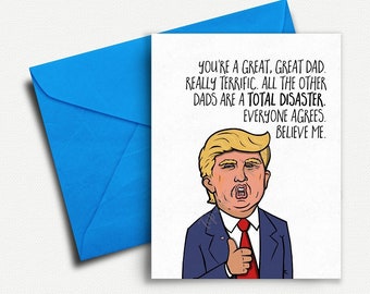 Funny Fathers Day Card Funny Fathers Day Gift for Dad Birthday Card New Dad Card First Fathers Day Card from Daughter Expecting Dad Handmade