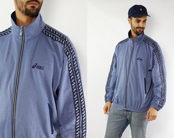 Asics Windbreaker Asics Track Jacket Asics Shell Jacket Asics Jacket 90s Windbreaker Vintage Windbreaker Vintage Track Jacket 90s