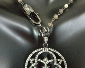 Pave Flower of Life Necklace