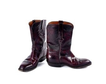 Vintage Cordovan Lucchese Boots, Men's Size 9 D