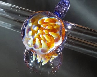 Purple Amber Spiral Swirl