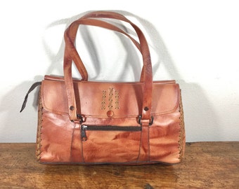 Lost KaJane, 1970s, Brown Leather Purse, Bag, Shoulder Bag