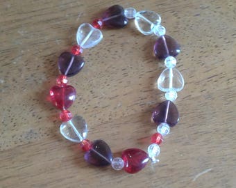 Multi Colored Heart Bracelet