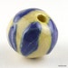 Blue Stoneware Bead, Blue Bead, ceramic bead, stoneware bead, blue bead, texture bead chunky bead, blue bead, dark blue bead, cobalt blue