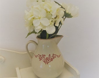 Shabby water pitcher /Vintage French jug