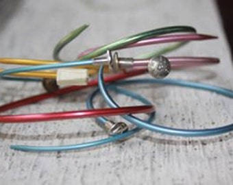 Knitting Needle Bangle Bracelet