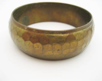 Hammered Brass Bangle Vintage Brass Bangle Bracelet India Brass Bangle Vintage Hammered Bangle Hammered Brass Bracelet