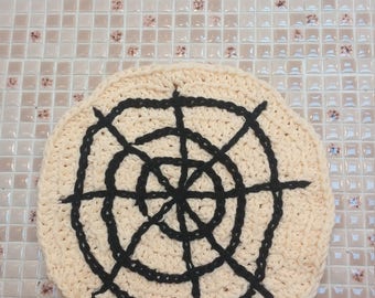 Spiderweb Washcloth, Dishcloth, Spider Web, Halloween, Cleaning, Crochet
