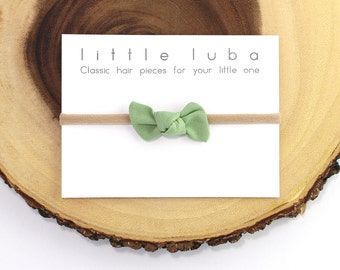 baby knot headband, baby headband, bow headband, newborn headband, baby bow headband, Top Knot Headband, Baby Headbands . GREEN Mini Knot