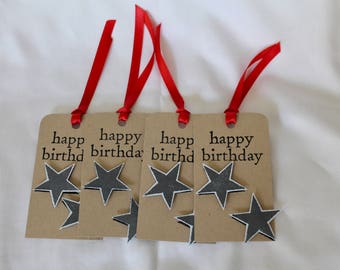 Homemade Birthday Gift Tags - set of 4