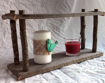 Rustic Primitive Farmhouse Handmade Curio Shelf