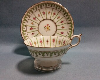 Antique Coalport Teacup and Saucer, 1890's