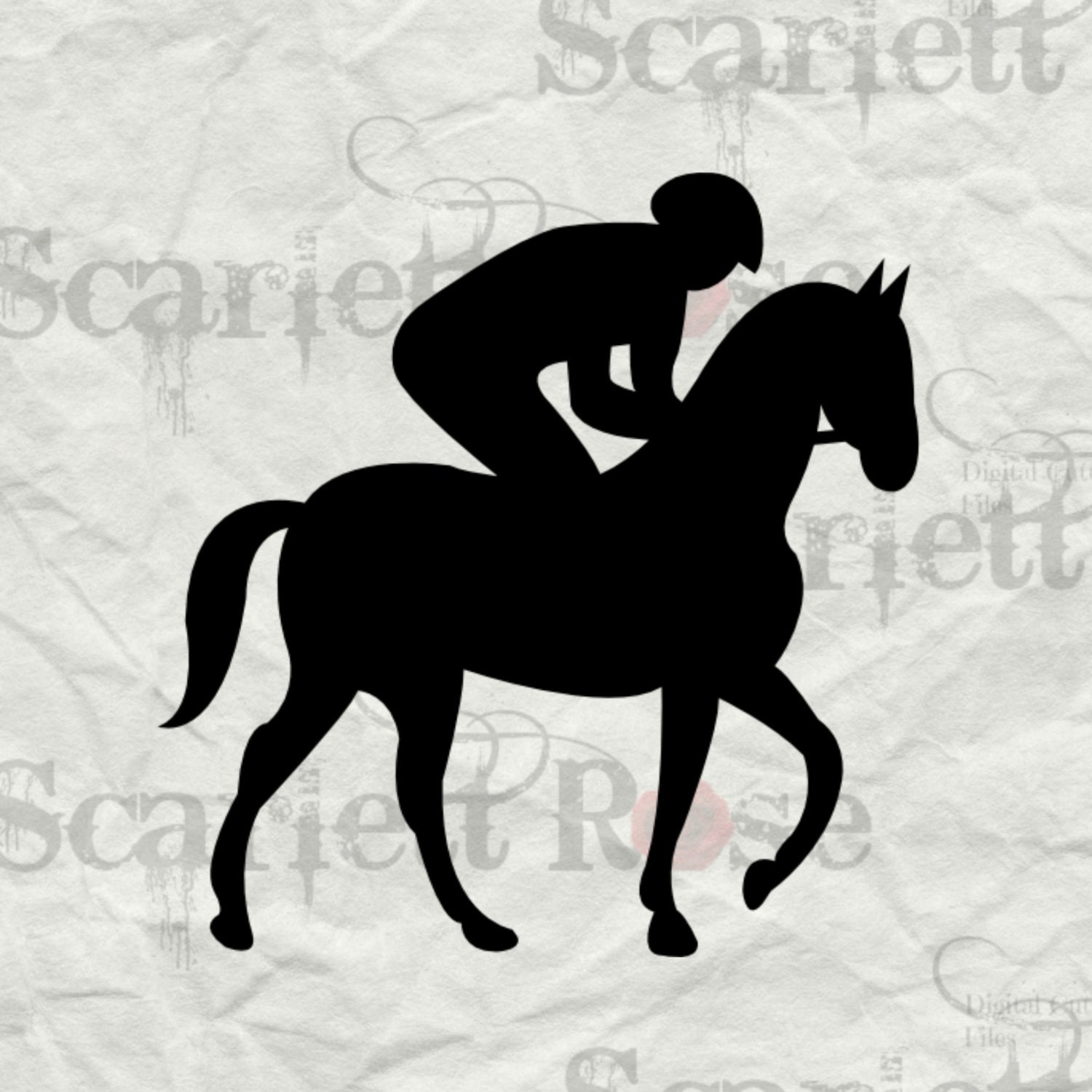 Jockey Walking Horse SVG svg cutting file for Cricut