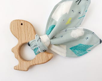 Natural maple wooden teether, natural teething, baby boy, teething toy, wooden teether, baby teether, wood teether, dinosaur teether