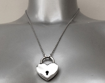 Heart padlock necklace