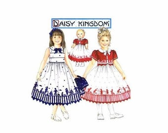SALE Daisy Kingdom Girls Dress and Jacket with Matching Doll Clothes Simplicity 9640 Sewing Pattern Size 5 - 6 - 7 - 8 UNCUT