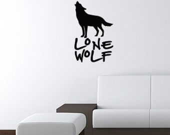 Wolf wall decal | Etsy