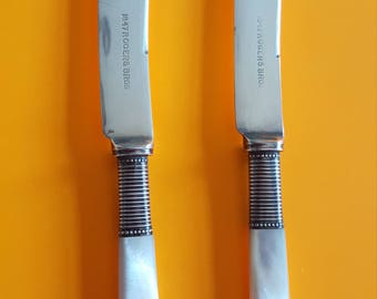 Rogers Bros pearl-handled knives