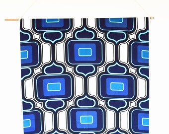 Retro 70's Fabric - Upholstery fabric - Cotton Drill - 70's decor - 1970's Era