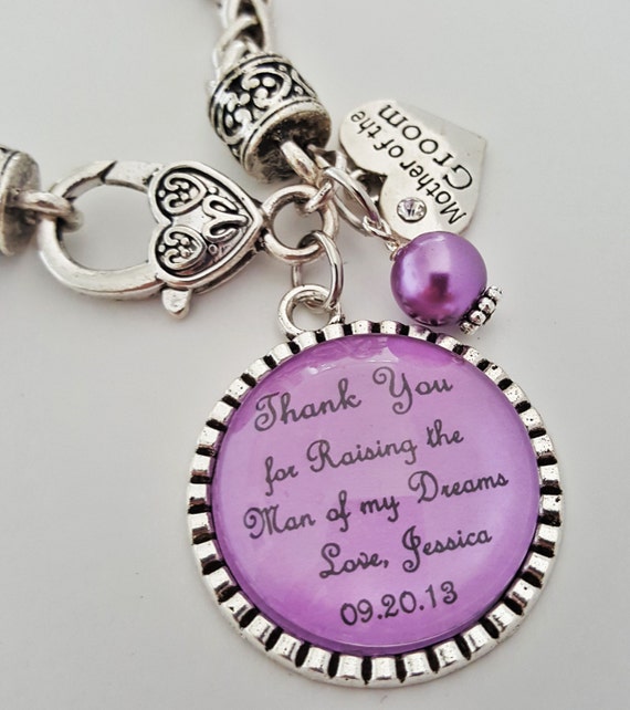 MOTHER of the GROOM Bracelet / Mother of the Groom Gift / Mother in Law / Wedding Keepsake / Personalized / Thank you for Raising Man Dreams