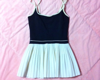 80s Vintage Swimsuit, 80s Black White Swimsuit, Retro Swimsuit, Vintage Black White One Piece Swimsuit, Black White One Piece Bathing Suit