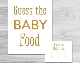 Guess The Baby Food Scorecard Guess The Baby Food Scorecard