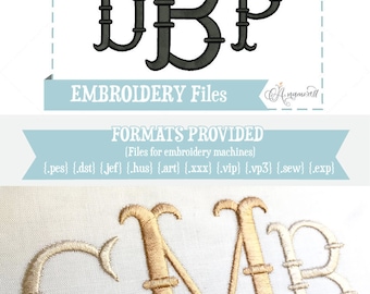 2 & 3 inch- French Fishtail Embroidery Font/Alphabet for Machines | Instant Digital Download | Fishtail Alphabet