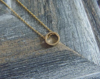 Necklace gold geometric circles