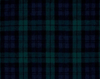 Cotton Flannel Plaid 5 Tartan Fabric by the yard
