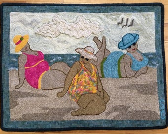 Handmade Hooked Rug - “Say Cheese-ies” - Artist Original