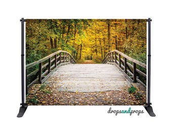 Fall Bridge - Photography Backdrop