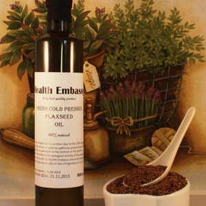 Fresh Cold Pressed Linseed/Flaxseed Oil - Health Embassy - Organic