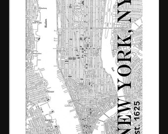new york city map manhattan street map vintage manhattan